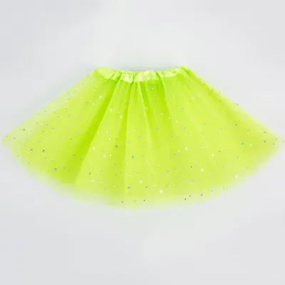 New Lace Yarn Girls Shining Star Dance TUTU Gonna Princess Gonne gonfie bambini Xmas Party Dress i Formato libero