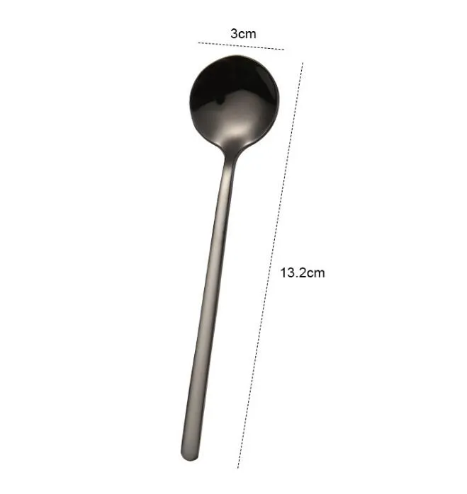 Cuillères à café en acier inoxydable 304, cuillères à mélanger le thé et le lait avec Long manche, outils de bars de cuisine, cuillère à crème glacée, couverts de salle à manger