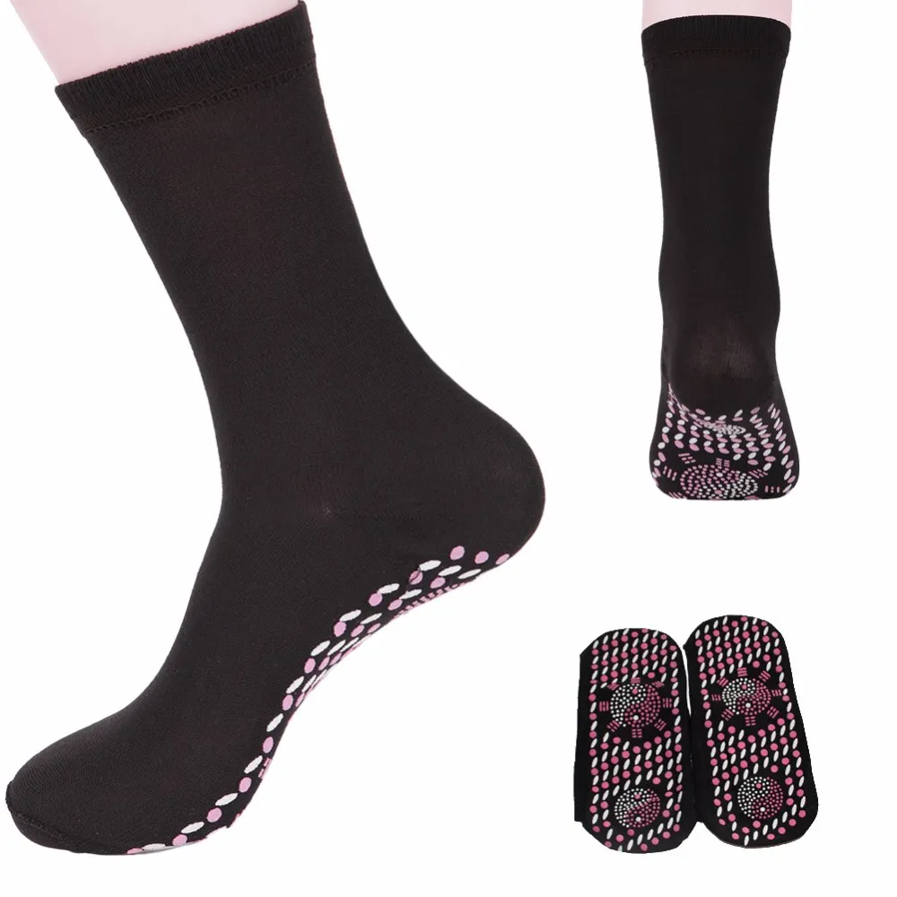 2018 New Cotton WomenWomen Tourmaline Self Heating Socks 4 Colours Help Warm Cold Feet Comfort Sock