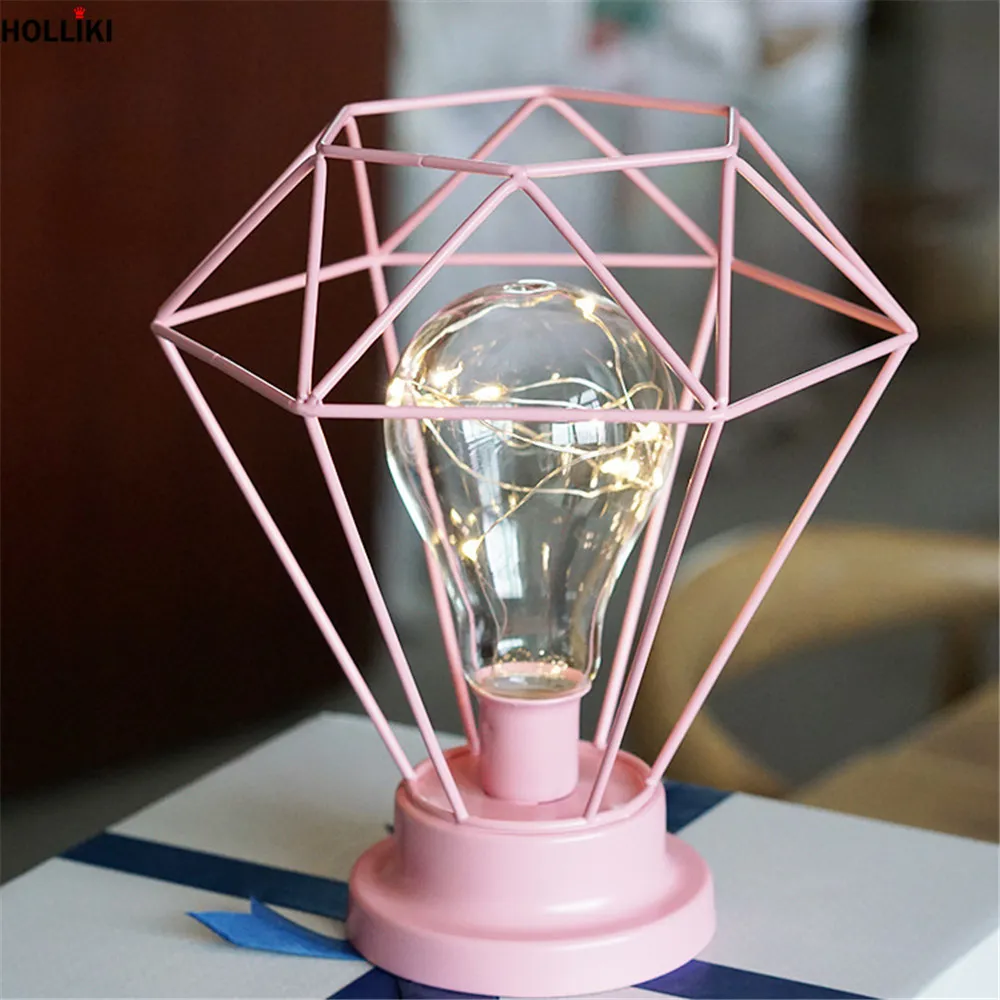 Geometric rose gold lamp hotsell