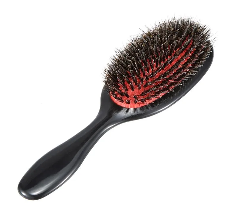 Peigne à palette antistatique ovale professionnel, brosse de Massage du cuir chevelu, outil de coiffure, poils de sanglier, brosse à cheveux en Nylon