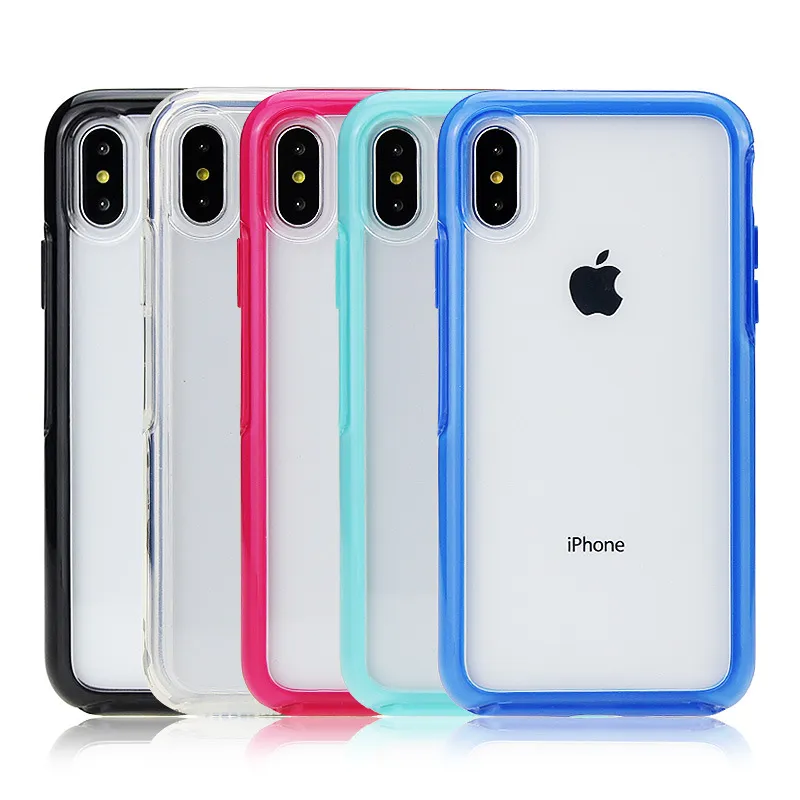 Coque transparente antichoc rigide en PC, étui arrière pour iPhone 15 14 13 12 Mini 11 Pro XR XS Max 7 8 Plus S20