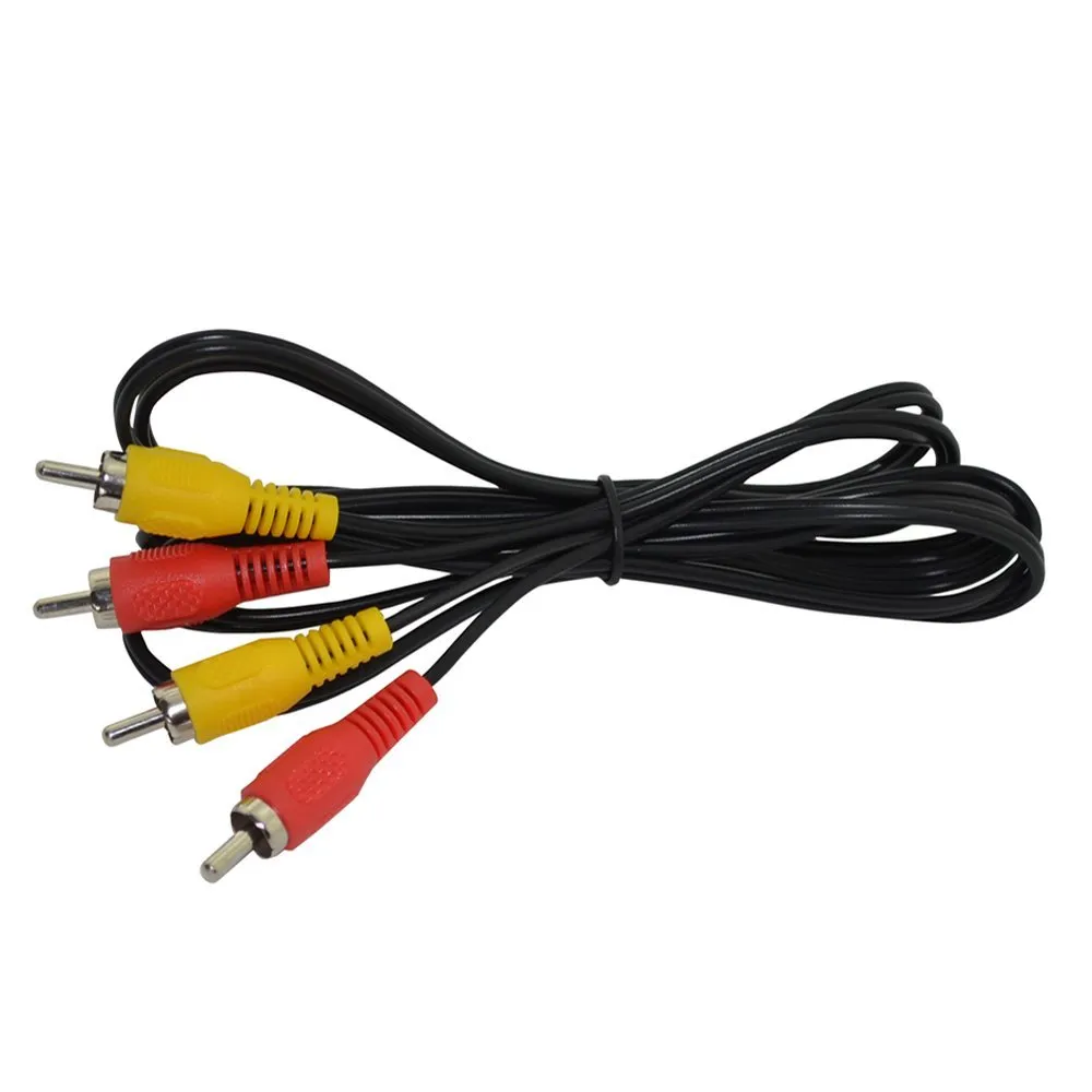 1.8m 6ft 2RCA Audio Video AV Cable Cord Lead för NES DHL FedEx UPS Gratis frakt