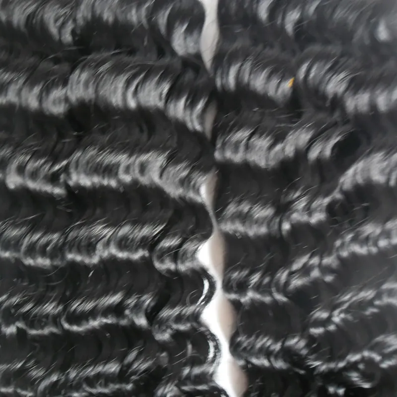 Nastro di colore naturale nelle estensioni dei capelli umani Doppi capelli disegnati capelli nastro di trama nastro capelli nastro umano in curly chinky