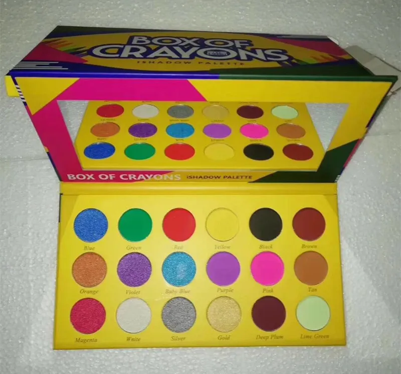 IN STOCK !! 팔레트 메이크업 BOX OF CRAYONS 화장품 아이 섀도우 팔레트 18 가지 색상 iSHADOW 팔레트 쉬머 매트 EYE beauty By Epacket