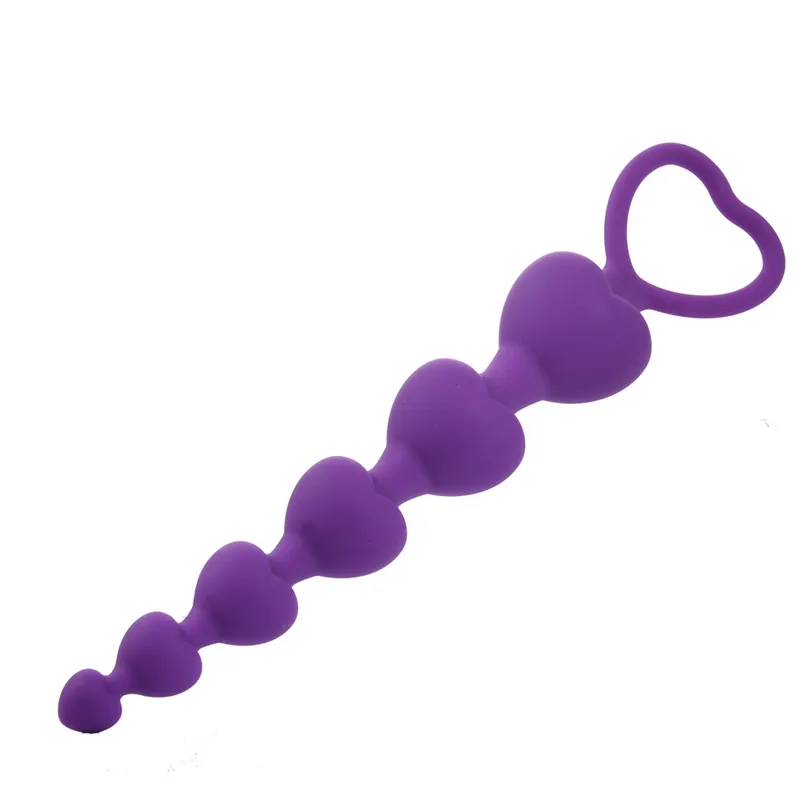 Juguetes anales de silicona 6 Beads Butt Plugs Dildo Juguetes sexuales Productos para mujeres Hombres Gay es Envío gratis