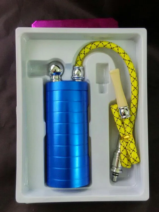 Tubo de água de aço inoxidável azul atacado acessórios para bongos de vidro, cachimbo de água de vidro para fumar, frete grátis