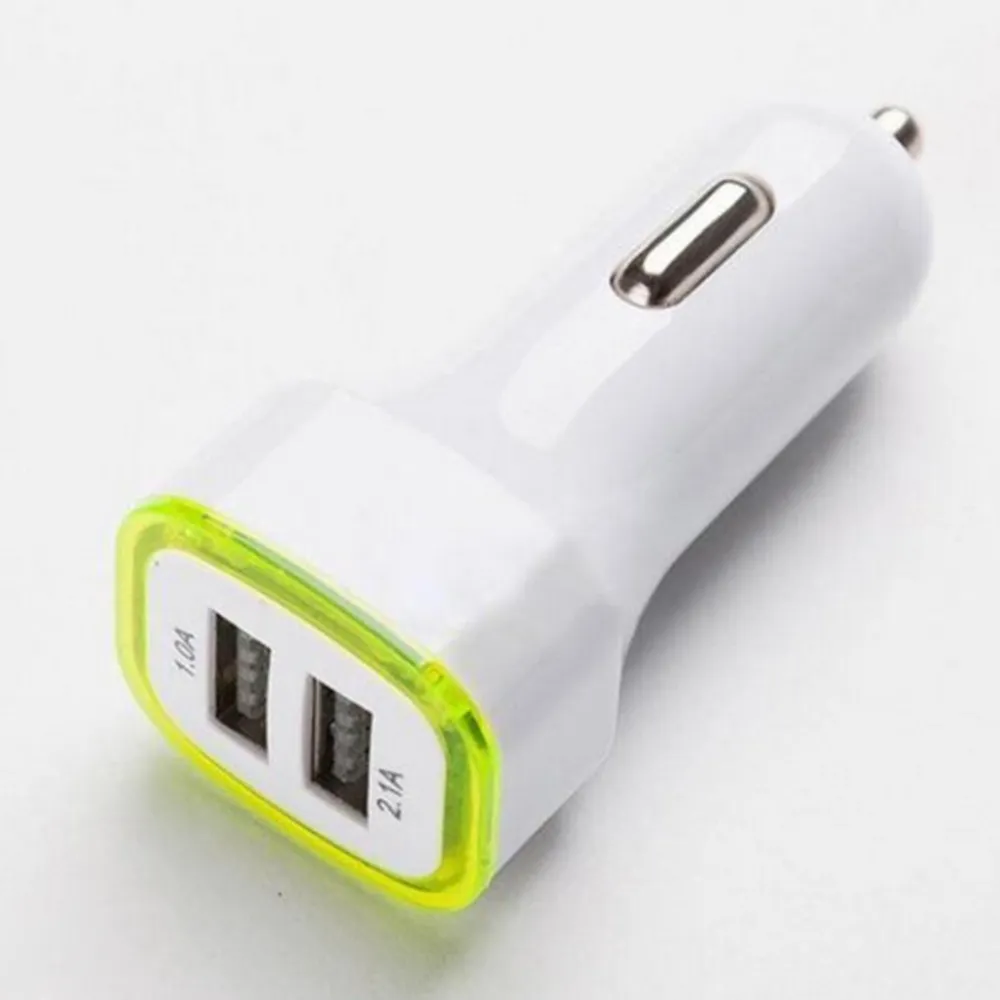 2,1 A LED USB Dual 2 Port Adapter Buchse Auto Ladegerät USB Ladegerät mit LED-Licht für alle Telefon Samsung HTC