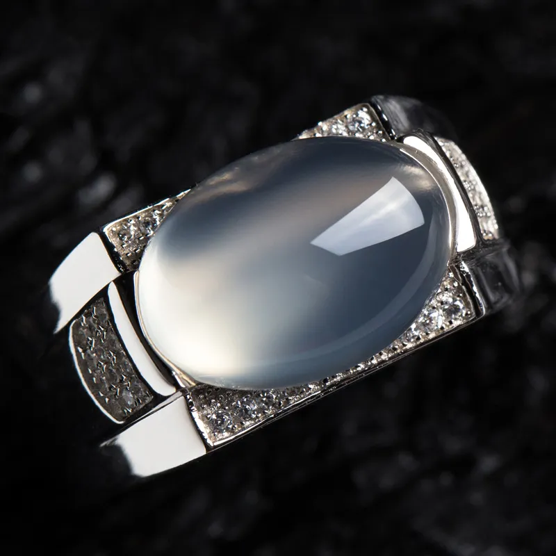 Emerald Accent Silver Ring Set Vintage Style Index Finger Jewelry for Men  Women