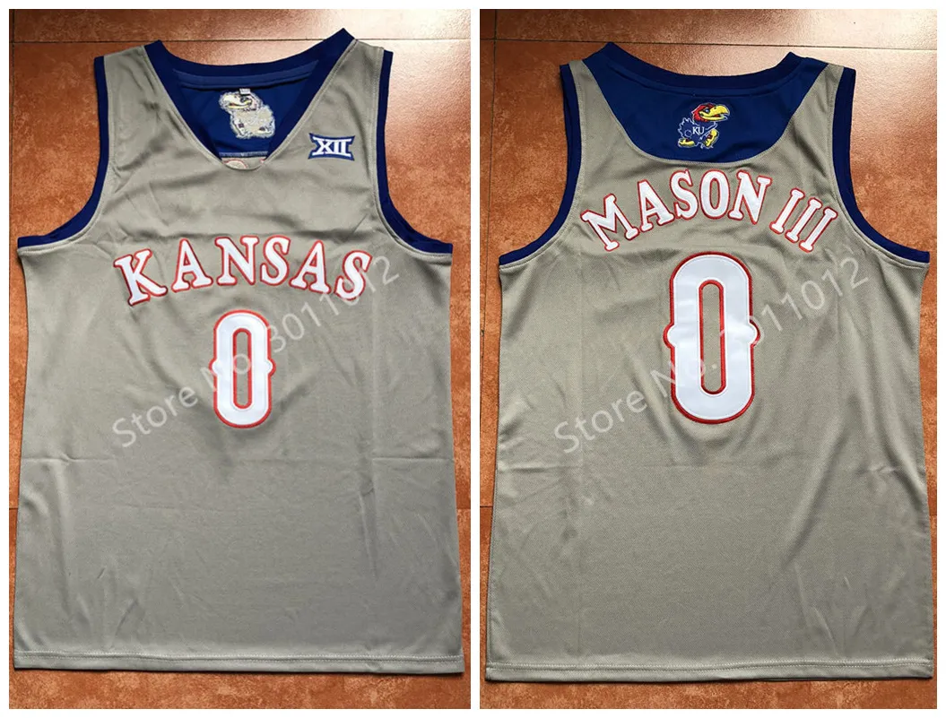 0 Frank Mason III Kansas Jayhawks KU College Retro Classic Basketball Jersey Mens Stitched