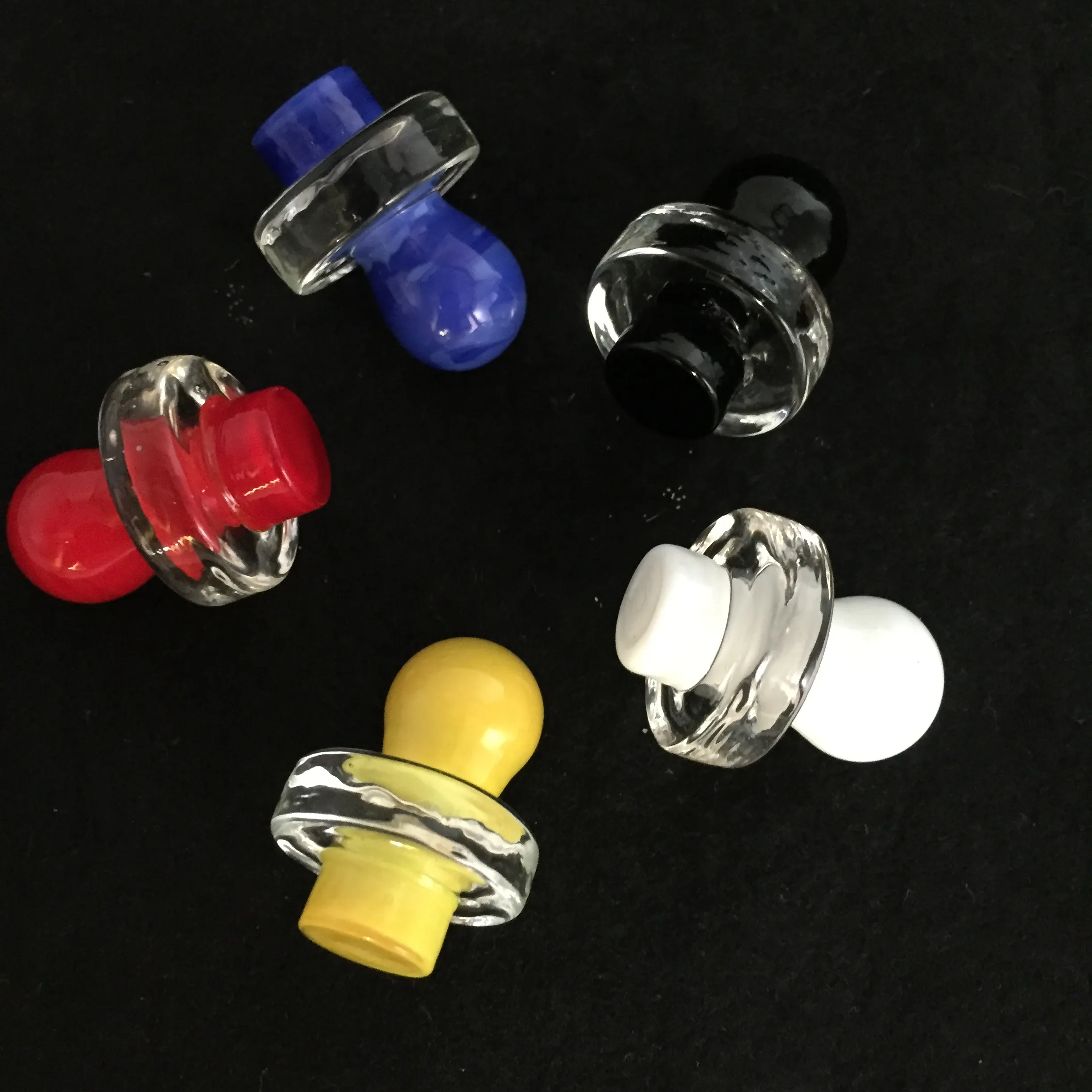 Partihandel Färgat glas UFO Carb Cap Diameter 26mm för kvarts Banger Nail 19.5mm Enail Universal Spole Värmespolar I lager