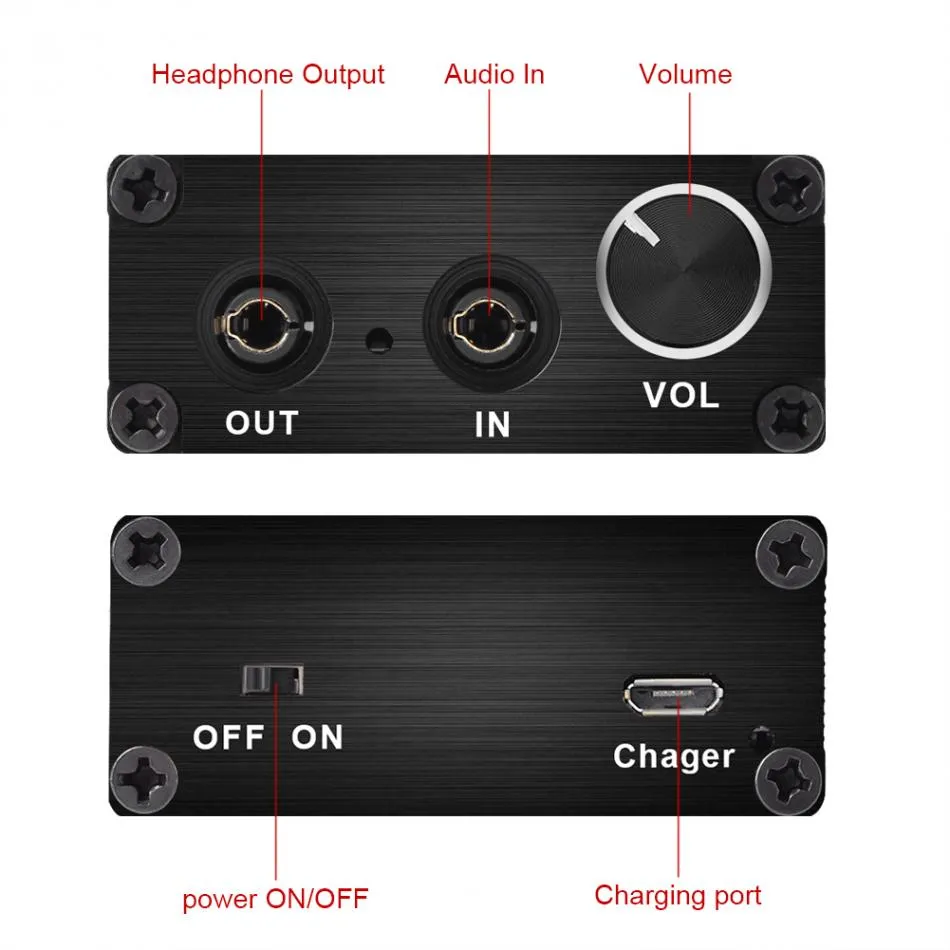 ヘッドフォンのスピーカーのためのFreeshipping Portable 200mw Mini StereoオーディオHIFIヘッドフォンアンプデジタルアンプ