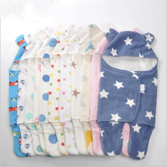 Sacchi a pelo appena nati Coperte per bambini Fasce Passeggino per bambini Carrello Swaddle Fleece Canguro Sacco a pelo Carrier Involucri invernali Biancheria da letto B3705