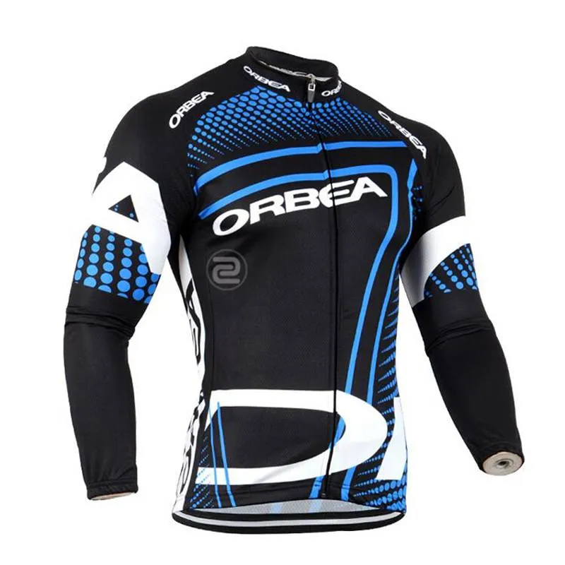 Orbea Pro Team Långärmad Cykling Jersey Mens Mountain Bike Shirt Racing Kläder Andningsbar MTB Cykeltoppar Utomhus Sport Uniform Y22011403