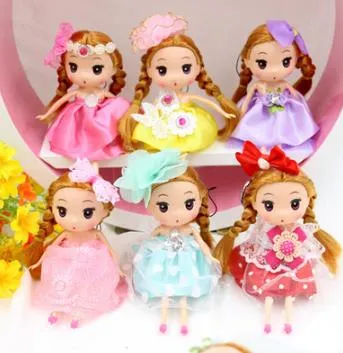 Princess Wedding Doll Backpack Keychain Keyring Pendants Charm Toy throw favors Children Kids Gifts baby dolls 18cm