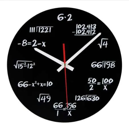 حار بيع الاكريليك ساعة الحائط الرياضيات معادلة الحديثة البرتغال اليورو الجدة الفن فريد ساعة ساعة الديكور المنزل الديكور