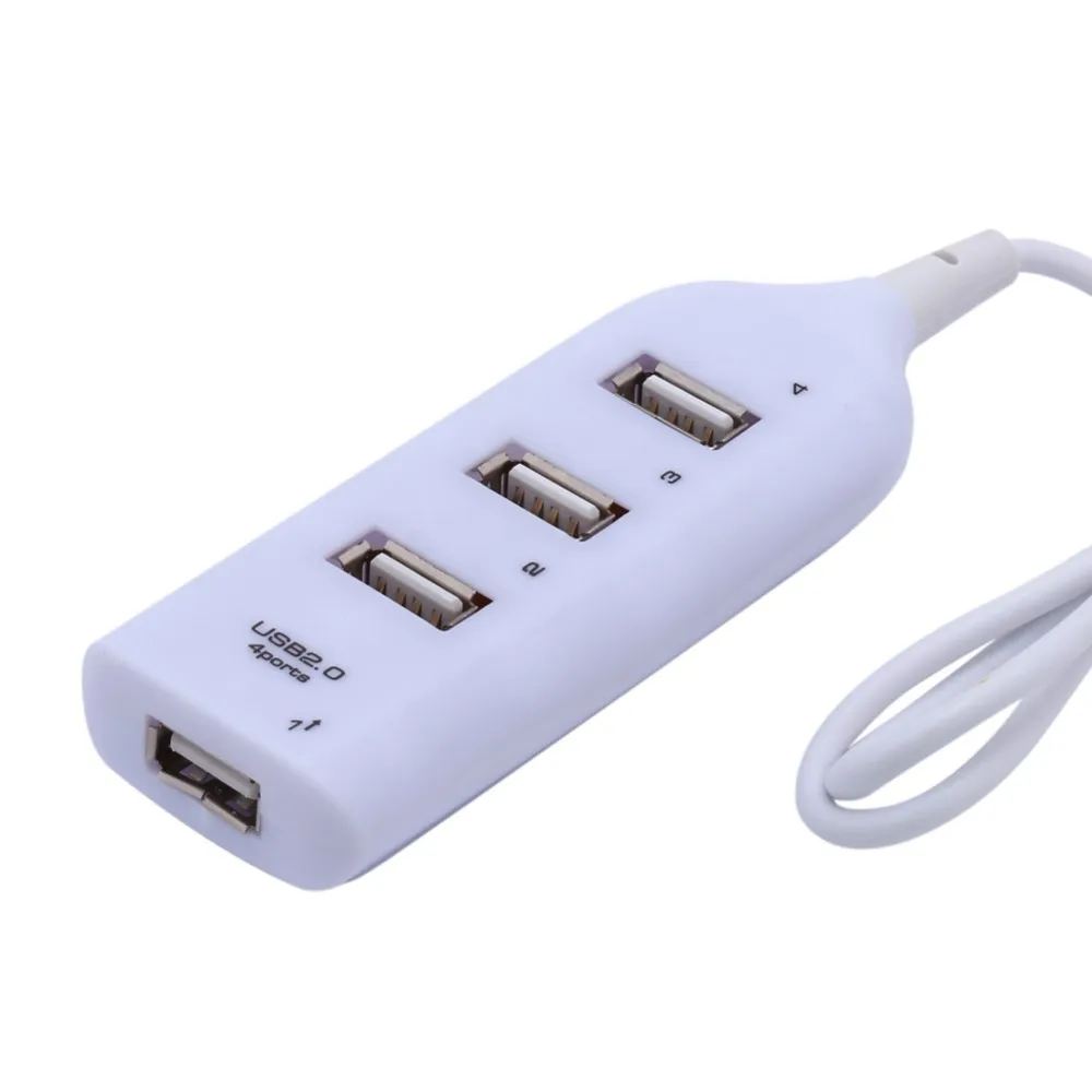 Mini 4 Port USB 2.0 Hub Switch Charger USB Flitter Cable للكمبيوتر المحمول PC Win95/98/2000/ME/X Computer Periperals Accessories