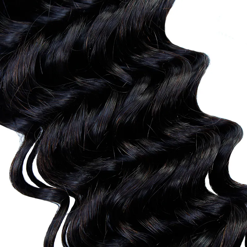 Passions hårförsäljare brasiliansk djupvåg Mänsklig hår 4 buntar Partihandel 100% Virgin Human Hair Weave Extensions Natural Färg