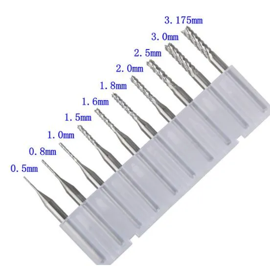 Brand New Coat Carbide 0.5-3.175mm PCB Carbide Tools,CNC Cutting Bits,Millinging Cutters Kit