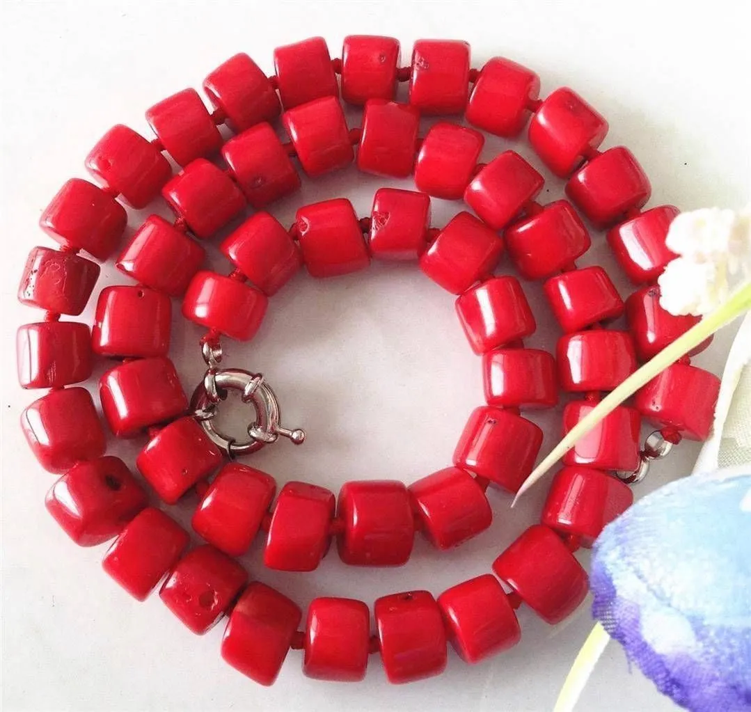 Charmant! Collier de corail naturel de la mer Rouge, 10-11 mm