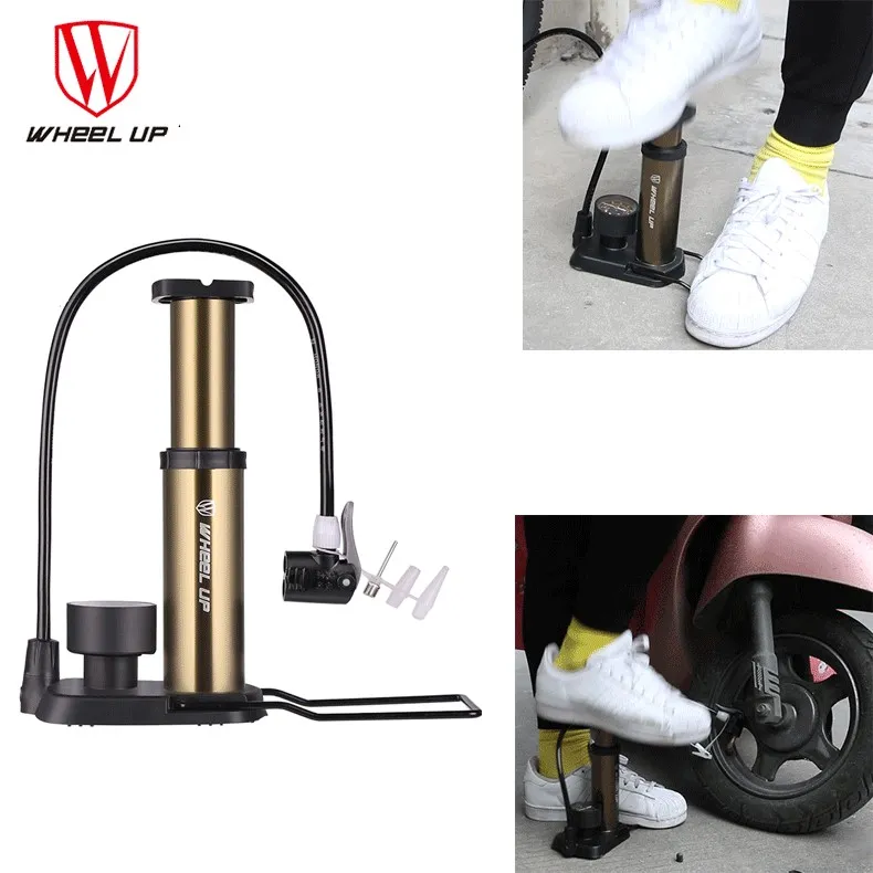 압력 게이지 120 psi 높은 압력 자전거 액세서리가있는 휴대용 미니 자전거 펌프 초경량 자전거 호스