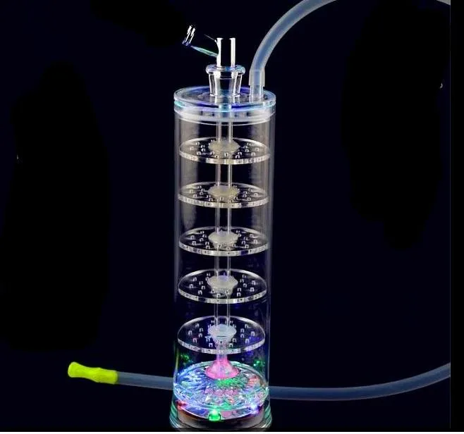 2025 new acrylic Multi-storey hookah - Smoking Blown Glass Hand Pipes Bong Glass Tobacco Spoon Pipes Smoking Oil