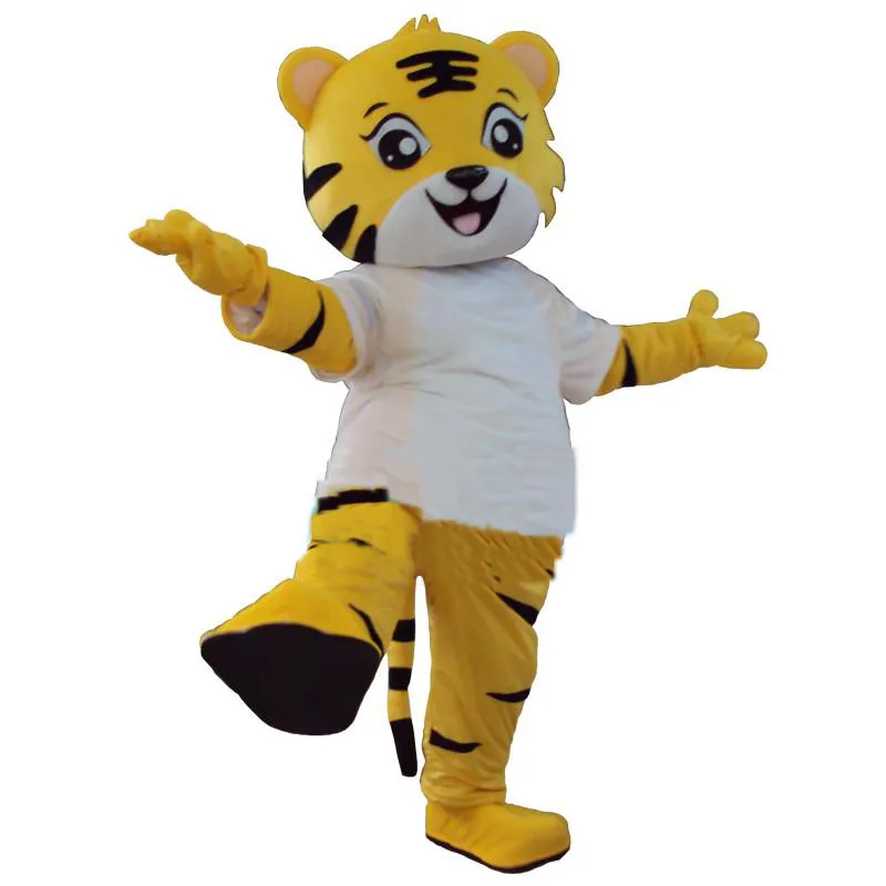 2018 Wysokiej jakości Tiger Mascot Costume Animal Cartoon Fancy Dress Dorosły Rozmiar249s