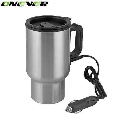 12V 450ML Auto Voiture Chauffage Tasse Dans Chargeur De Voiture En Acier  Inoxydable Café Thé Chauffe Eau Cigarette Allume Cigare Adaptateur Style Du  14,58 €