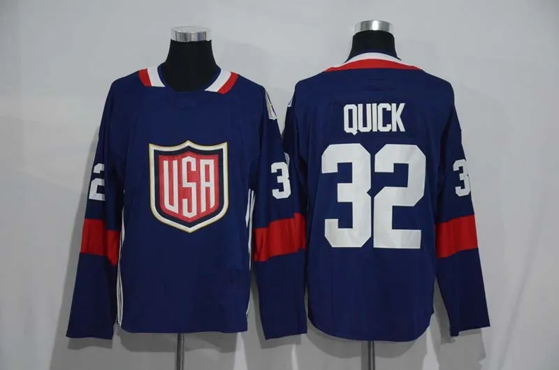 Team USA 2024 World Cup of Hockey Jerseys Polyester Blue White Men s Sizes S XXXL Cheap Hockey Jerseys