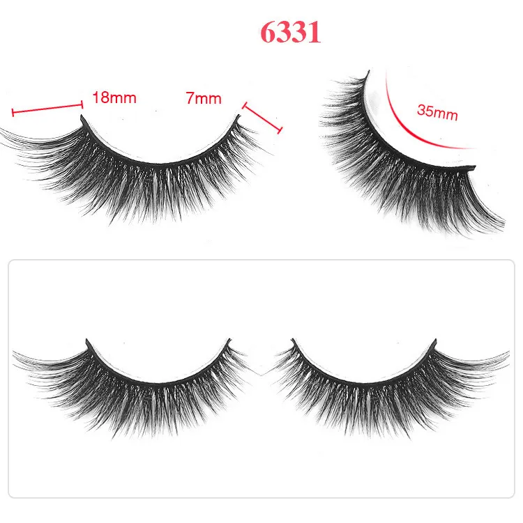 3D vison cílios postiços maquiagem dos olhos extensão 100% real mink natural grosso falso cílios postiços eye lashes maquiagem 3 pares / caixa dropshipping