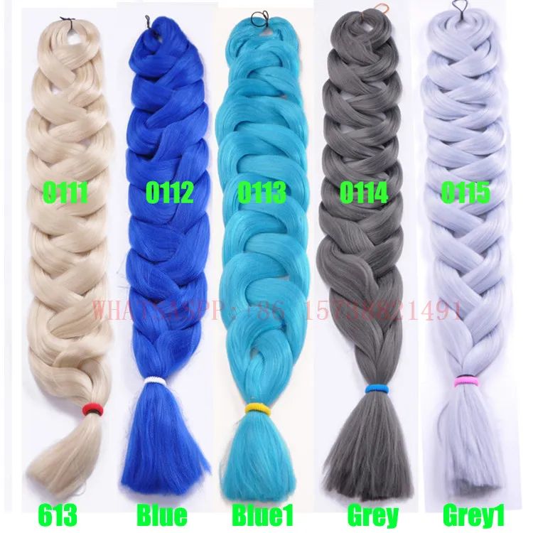 Vente en gros Blue Xpression cheveux DARK BLUE Xpression Brading Hair violet crochet tresses 82 pouces synthétique extension de cheveux pour Braid Marley Twist