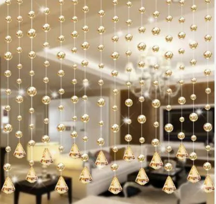 Newest Luxury Glass Beads Door String Tassel Curtain Wedding