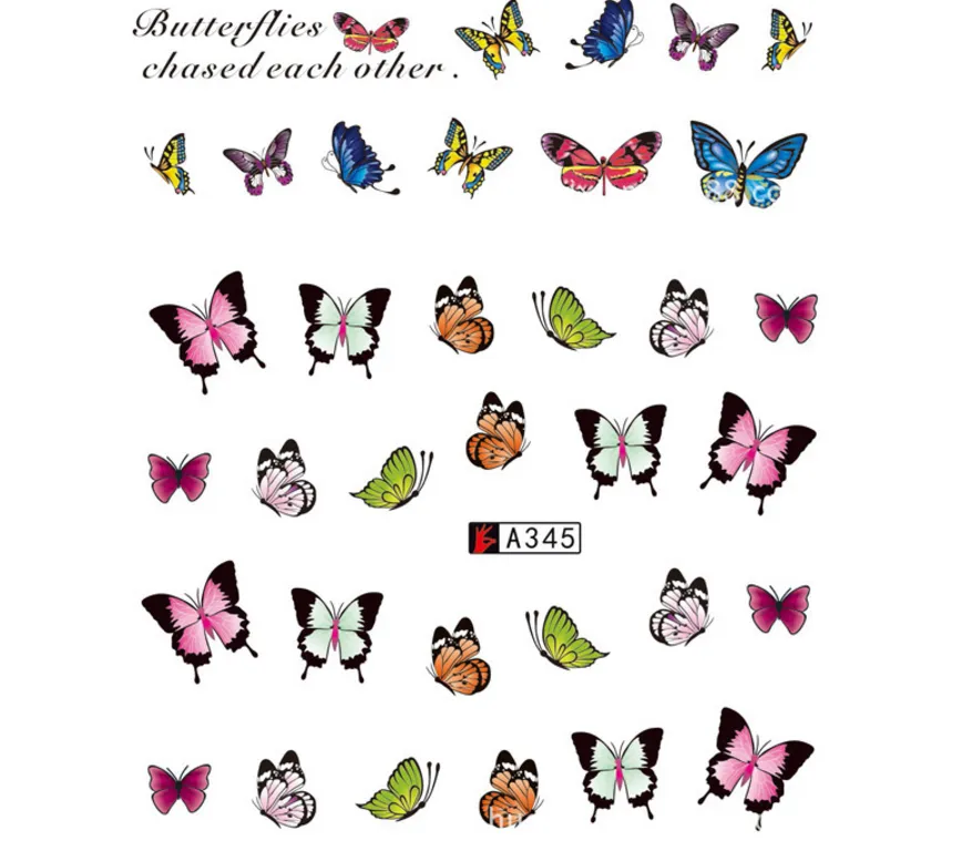 50 vellen set gemengde bloem watertransfer nagelstickers decals kunsttips decoratie manicurestickers Ongles8182501