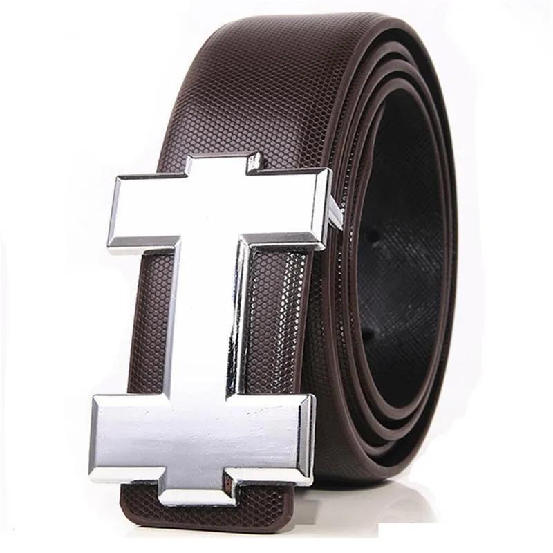 Fashion belt Genuine Leather Men Belt High Quality Smooth Buckle Mens Belts For Women Jeans Cow Strap