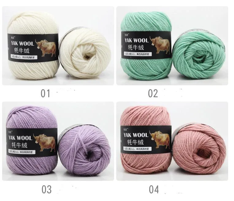 Fil de Crochet mélangé fin peigné, 100g/boule, fil de laine de Yak pour tricot, pull, écharpe, livraison gratuite