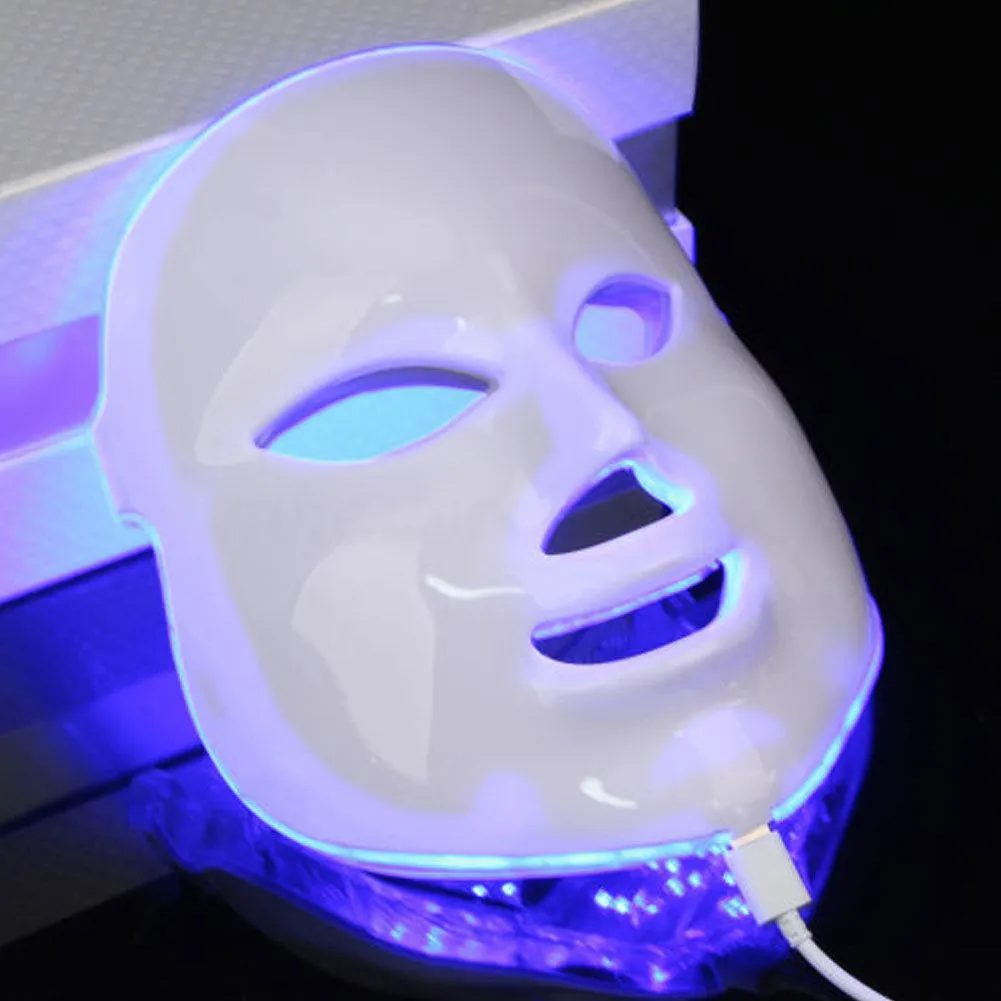 Coreano 7 colori LED maschera facciale fotodinamica cura anti-acne ringiovanimento della pelle rimozione delle rughe attrezzature di bellezza