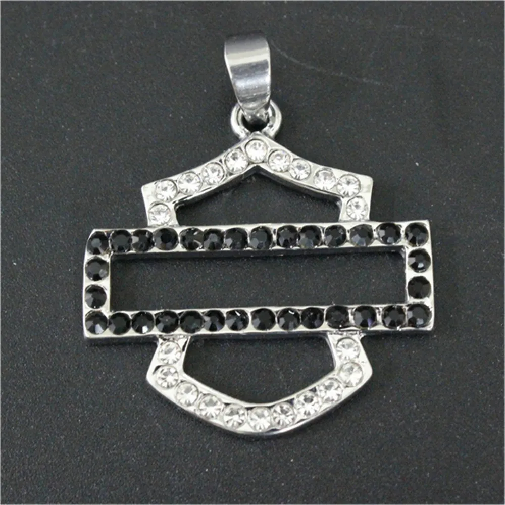 Biker Style Crystal Unisex Pendant 316L Stainless Steel Jewelry Popular Hot Selling Motorcycles Pendant