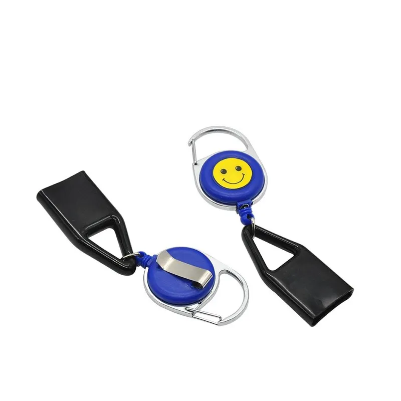Lighter Leash Safe Stash Clip Retractable Keychain Smile Face Lighter Holder BLUNT SPLITTER 