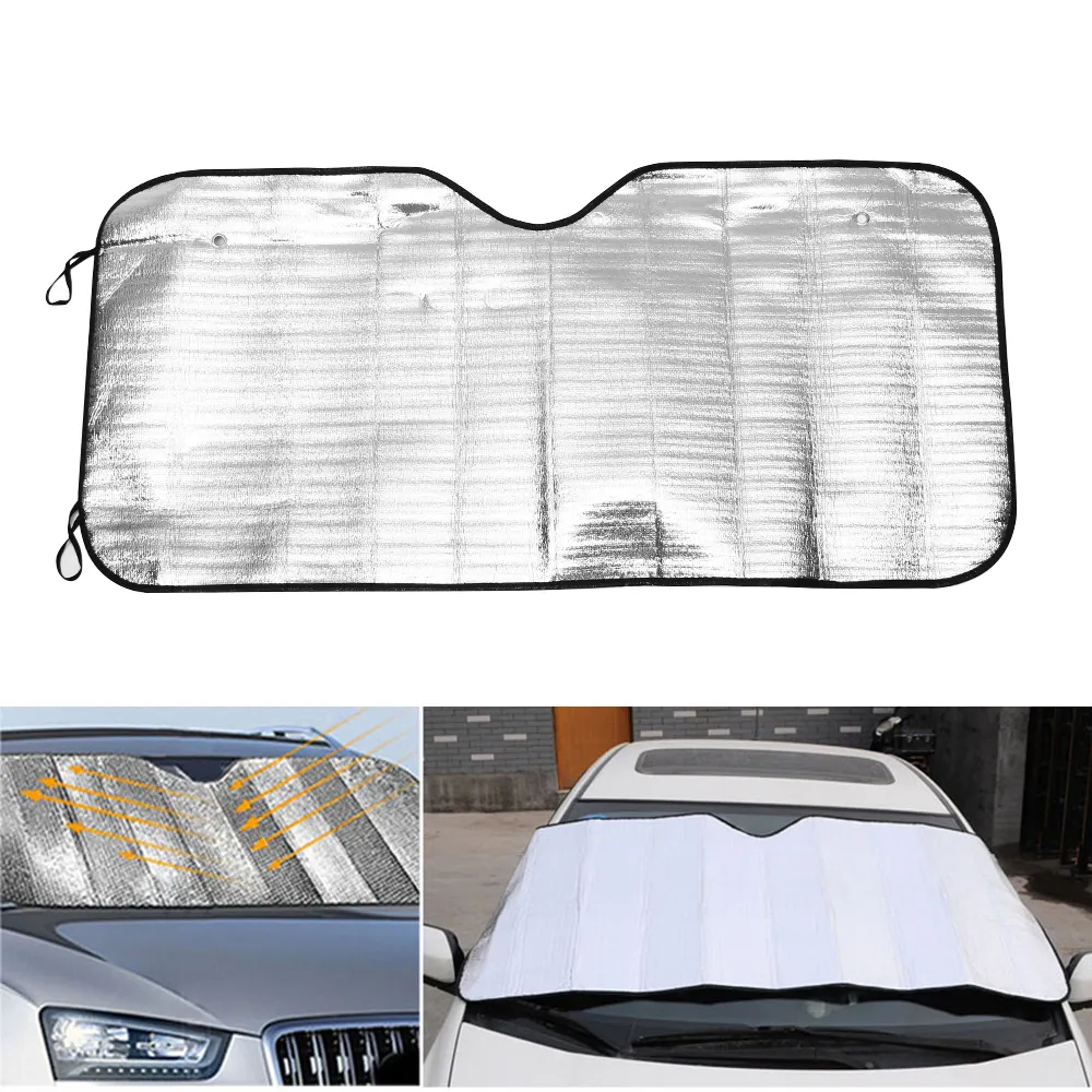 مطبق قابلة للطي للسيارة الزجاج الأمامي غطاء القصب كتلة الأمامية الخلفية النافذة Sunshade حماية نافذة نافذة الفيلم واقية من الشمس