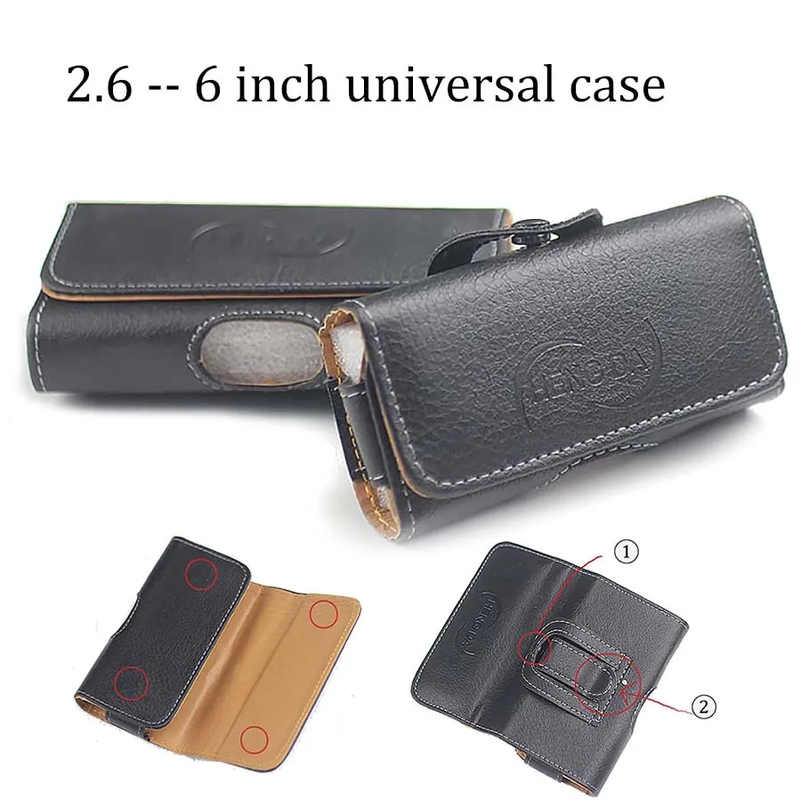 Universal Magnetic PU Leather Case Phone Bag Purse Dropproof Cellphone Protector för telefon 12Pro Max S21 Notera 20 från 2,7 tum till 7 tum