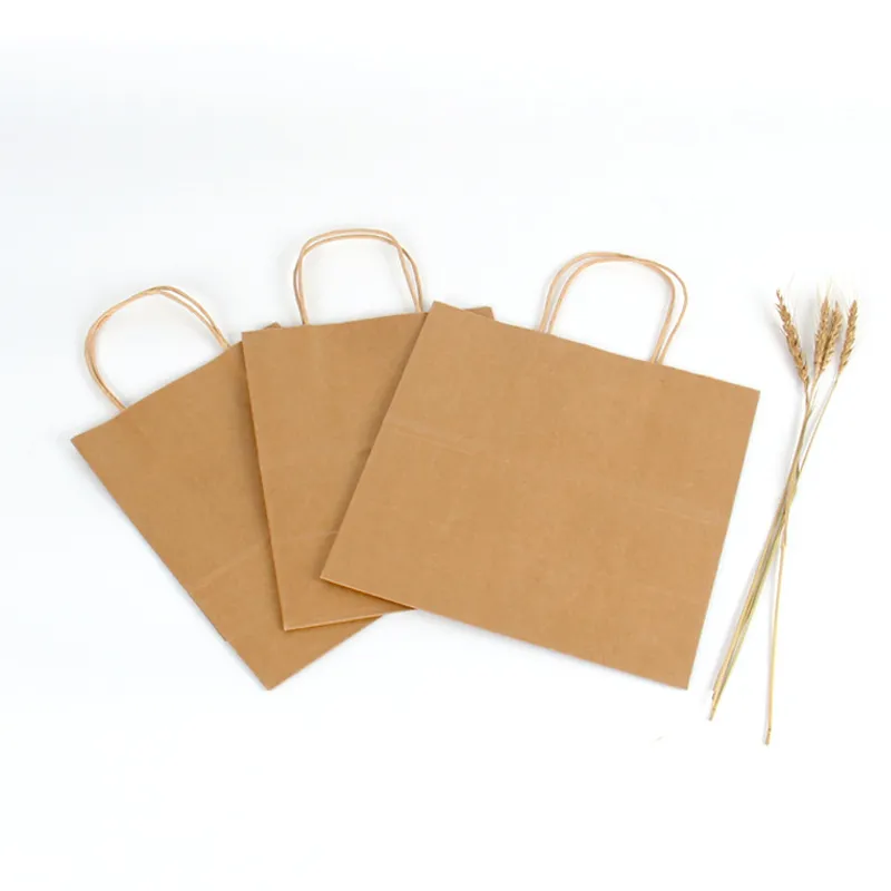 Custom Logo Shopping Tassen voor Wireless Winkel Luxe Hoge Klasse Blanco Kraft Papieren Bag voor Gift Kleding Verpakking