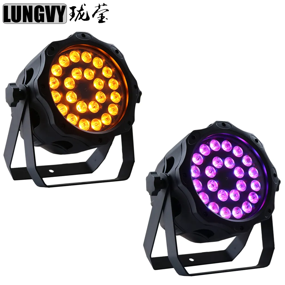 2 قطعة / الوحدة في 24x15 واط rgbwa 5in1 led par light ip65 للماء led par cans dmx المرحلة الإضاءة