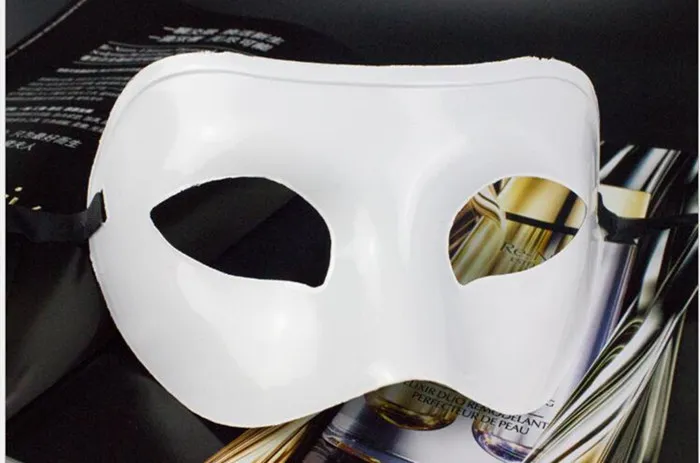 Herren Maskerade-Maske Kostüm Kleid Venezianische Masken Maskerade-Masken Plastik halb Gesichtsmaske Optionales Multi-Farben Schwarz, Weiß, Gold, Silber