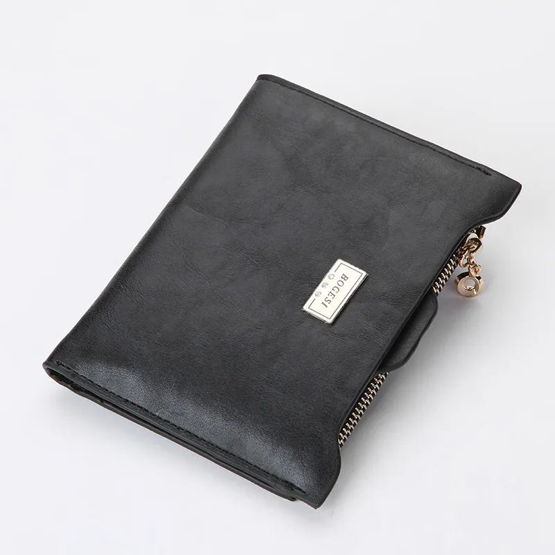 Bogesi Designer Slim Women Wallet Thin Zipper Ladies PU Leather Coin Purses Female Purse Mini Clutch Cheap Womens Wallets