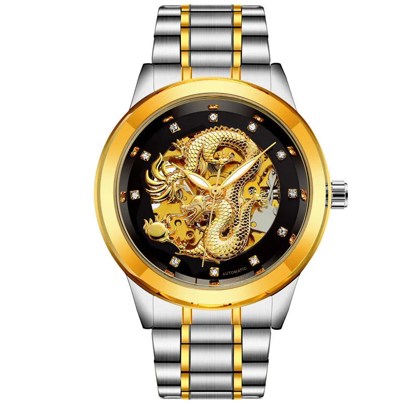 2018 Polo Cross Automatic Gold Watches For Men Luxury Hollow