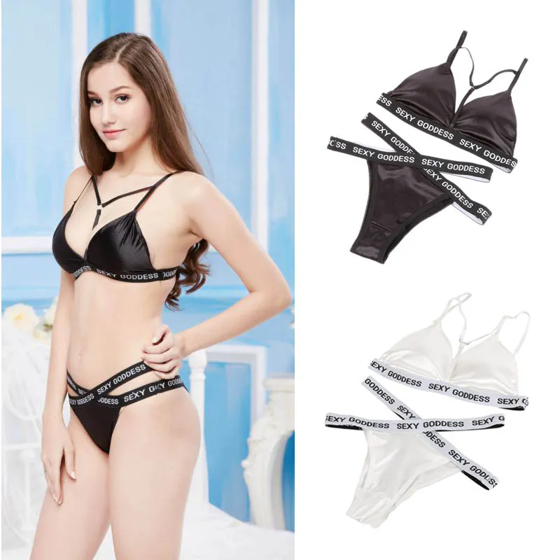 Kadın Sutyen Seti Push Up Brabrief Setleri Seksi Plaj Kadın Ayarlanabilir Omuz Askısı Iç Çamaşırı 3/4 Derin V Lingerie Set T6