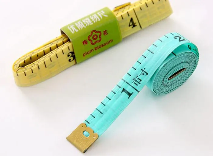 Plastic soft ruler / measuring clothing tape measure tapes rulers Home practical sewing 1.5m with iron head