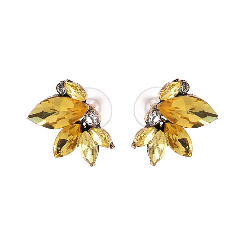 Dobra jakość prosta małe skrzydło symetryczne kryształowe kolczyki mody kobiety oświadczenie stadninowe biżuteria 5661613