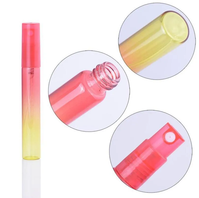 New 5ml 8ml Mini Portable Colorful Glass Perfume Bottle With Atomizer Empty Cosmetic Containers For Travel