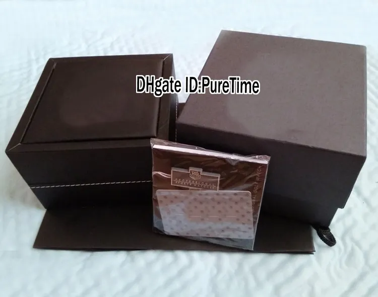 جودة عصر الجودة Tagbox Gray Leather Watch Box بالكامل رجال نساء الساعات المربع الأصلي مع أكياس ورقة هدايا بطاقة الشهادة 02 PU247O